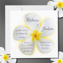 Flor de Plumeria Blanca con amarillo, Boda,