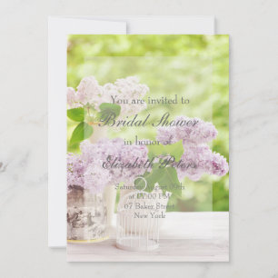 Invitación Flor de Primavera Romántica Floral Lilac Brillante