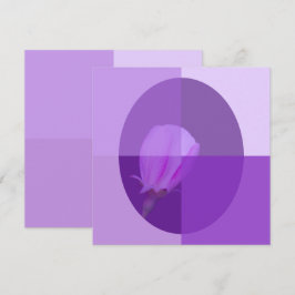 Invitación Flor de primavera rosa y morada | Cuatro sombras