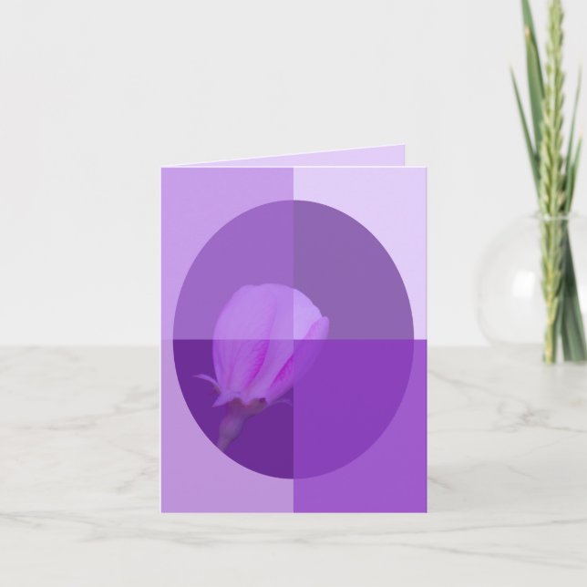 Invitación Flor de primavera rosa y morada | Cuatro sombras d (Anverso)