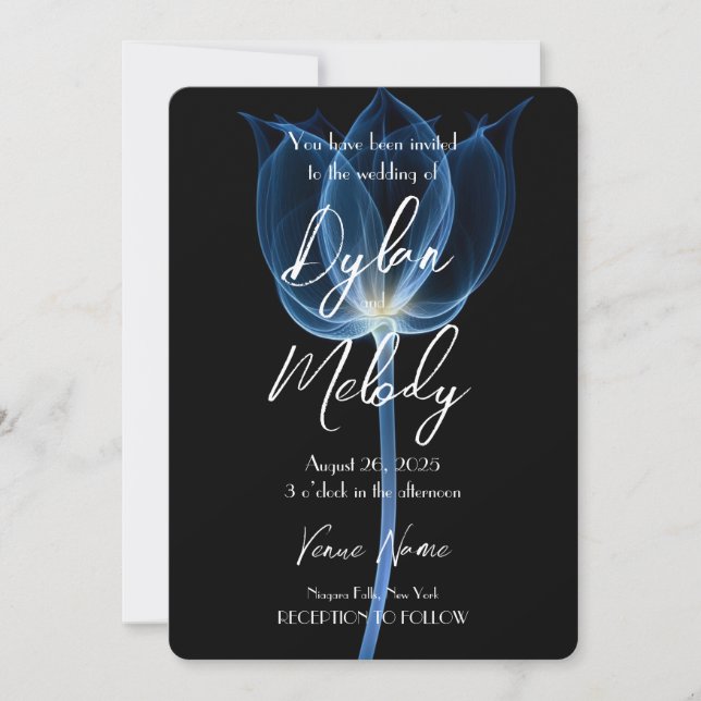 Invitación Flor de rayos X personalizado (Anverso)