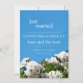 Invitación Flor de rosa blanca recién casada