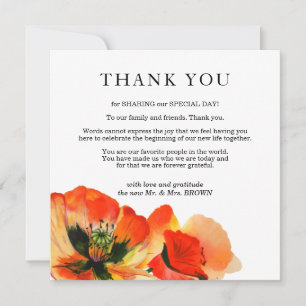 Invitación Flor De Verano Botánica De Adormidera Roja