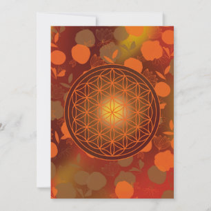 Invitación flor de vida, chakra, zen, geométrica sagrada,