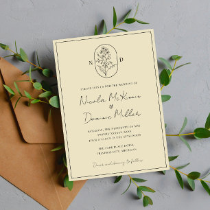 Invitación Flor del Mes   Mayo   Boda Totalmente Personalizab