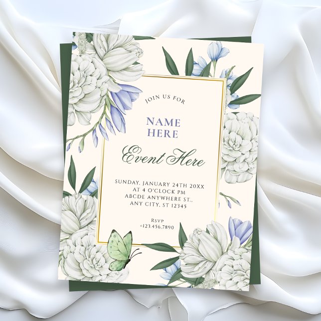 Invitación Flor elegante (Subido por el creador)