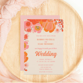 Invitación Flor elegante de coral rosa peonía