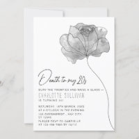 Flor elegante "Muerte a mis 20 años" cumpleaños nú