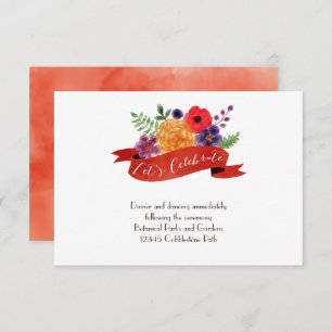 Invitación Flor en forma de corazón Rústica Boda Rústico