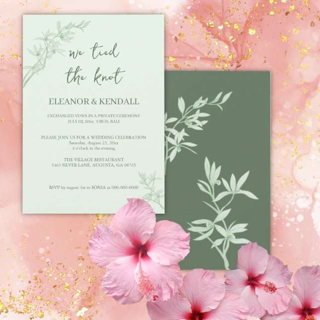 Invitación Flor eterna "atada al nudo" Boda (Subido por el creador)
