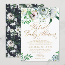 Flor Flor Flor Flor Gouache Virtual Baby Shower