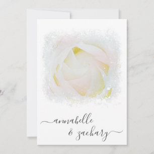 Invitación *~* Flor floral QR RSVP Rosa Flor AR8 Invita Boda