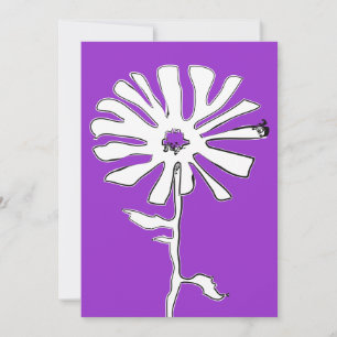 Invitación flor morada