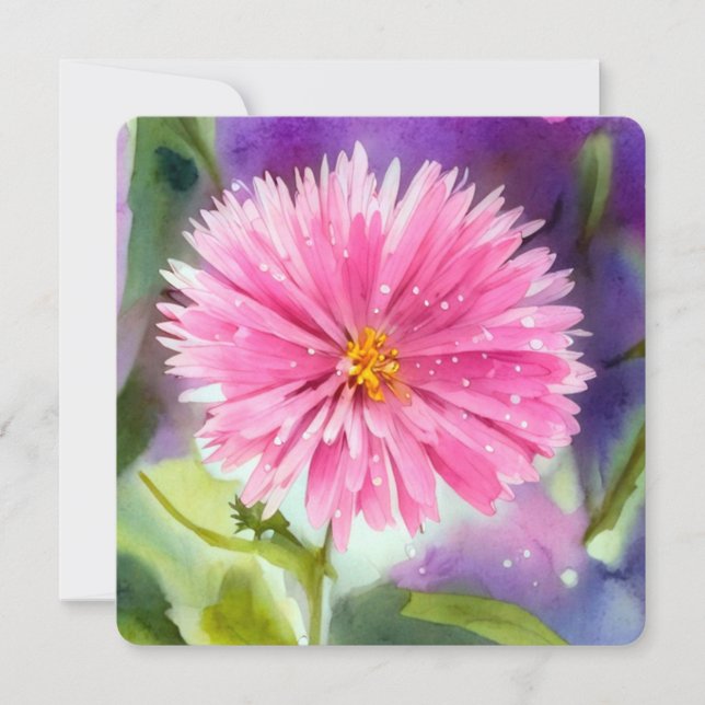 Invitación Flor morada (Anverso)