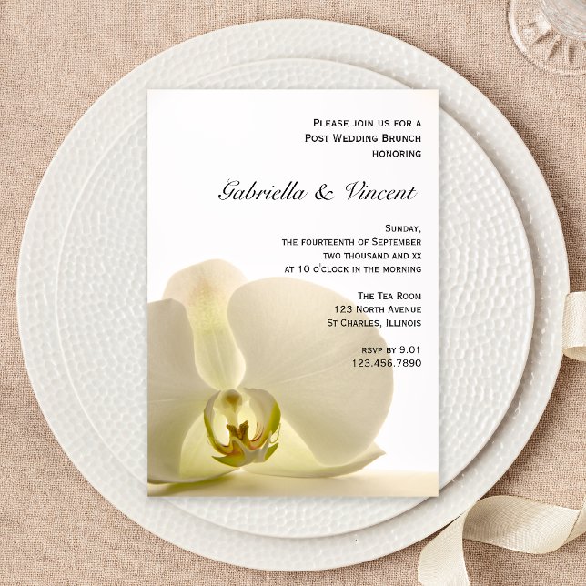 Invitación Flor orquídea en el Boda White Post Brunch (Subido por el creador)