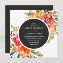 Flor pintada Moderno ELEGANTE Rústico redondo gris