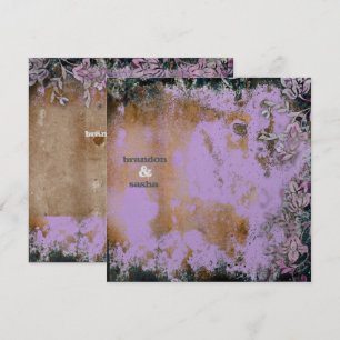 Invitación Flor púrpura rústica de la CROMATOGRAFÍA GASEOSA