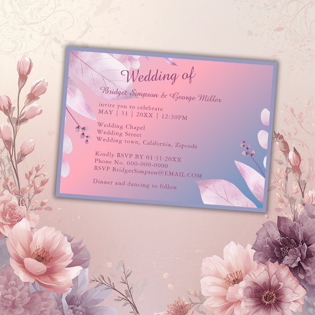Invitación flor romántica de cerezo pastel sakura Boda (Subido por el creador)