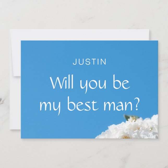 Invitación Flor rosa blanca (Anverso)