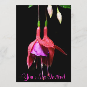 Invitación Flor rosa de Fuchsia