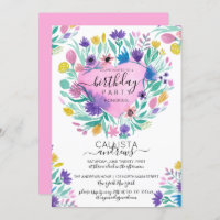 Flor rosa morada amarilla amarillo deja cumpleaños