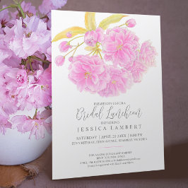 Invitación Flor rosa primavera floral novia en la ducha lunch