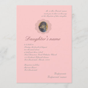 Invitación Flor rosado