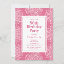 Flor Rubor roja y blanca de Mandala 70 cumpleaños