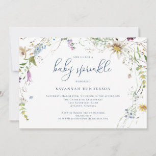 Invitación Flor salvaje de agua capilar