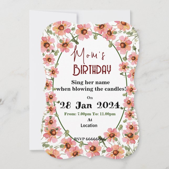 Invitación Flor silvestre (Anverso)