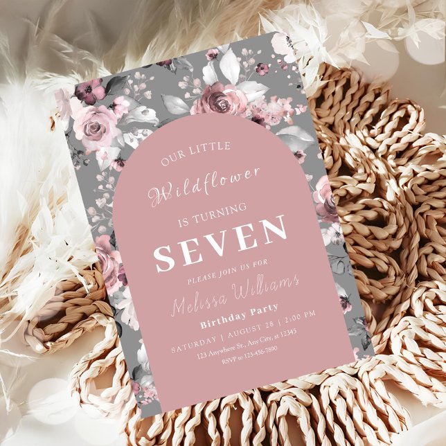 Invitación Flor silvestre 7 cumpleaños (Subido por el creador)