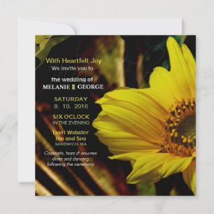 Invitación Flor silvestre Abstract Sunflowers