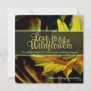 Invitación Flor silvestre Abstract Sunflowers
