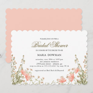 Invitación Flor silvestre acuática moderna Floral Bridal Show