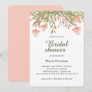 Invitación Flor silvestre acuática simple Floral Brigada Brit