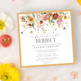 Invitación Flor silvestre amarilla Brunch & Bubbly Bridal Sho