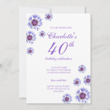 Flor silvestre azul Flor silvestre 40 Fiesta de cu