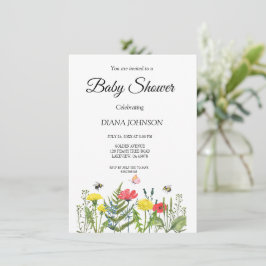 Invitación Flor silvestre Baby Shower