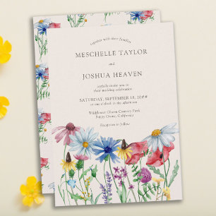 Invitación Flor silvestre Boda Boho Country Floral