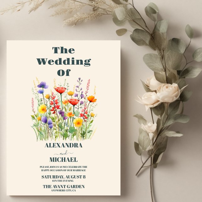 Invitación Flor silvestre Boda Boho Country Floral (Subido por el creador)
