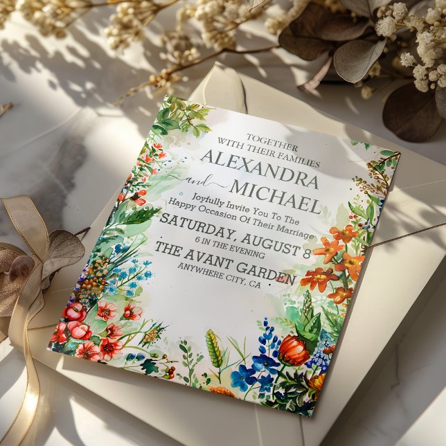 Invitación Flor silvestre Boda Rustic Country Floral (Subido por el creador)