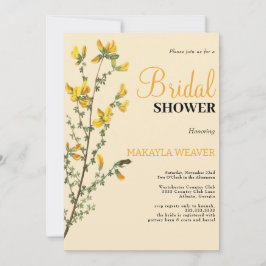 Invitación Flor silvestre Boho amarillo Bridal Shower