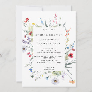 Invitación Flor silvestre Boho Meadow Bridal Shower