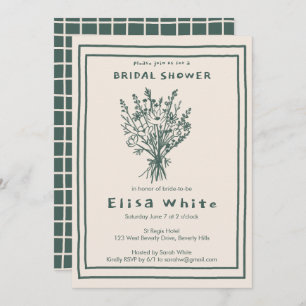 Invitación Flor silvestre Bouquet Rustic Whimsical Bridal Sho