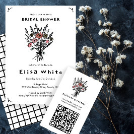 Invitación Flor silvestre Bouquet Rustic Whimsical Bridal Sho