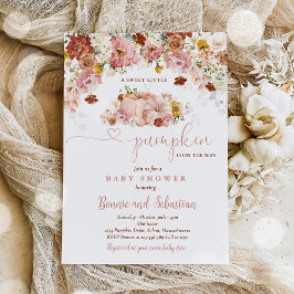 Invitación Flor silvestre caída Floral Rusmpkin Baby Shower