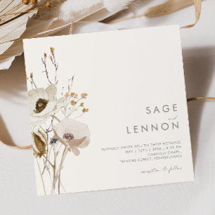 Invitación Flor silvestre caprichosa Boda de Plaza de Marfi