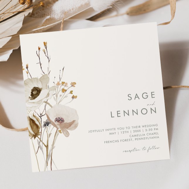 Invitación Flor silvestre caprichosa | Boda de Plaza de Marfi (Subido por el creador)