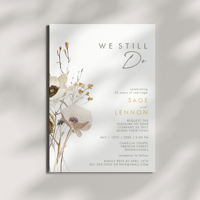 Invitación Flor silvestre caprichosa que aún renovamos (Subido por el creador)