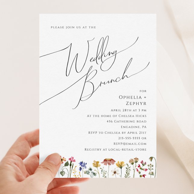 Invitación Flor silvestre colorida | Boda Brunch (Subido por el creador)